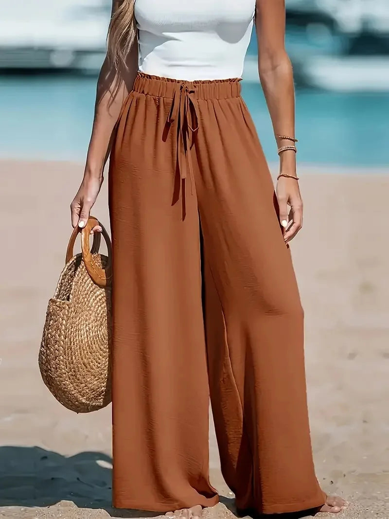 Pantalon Large Taille Haute