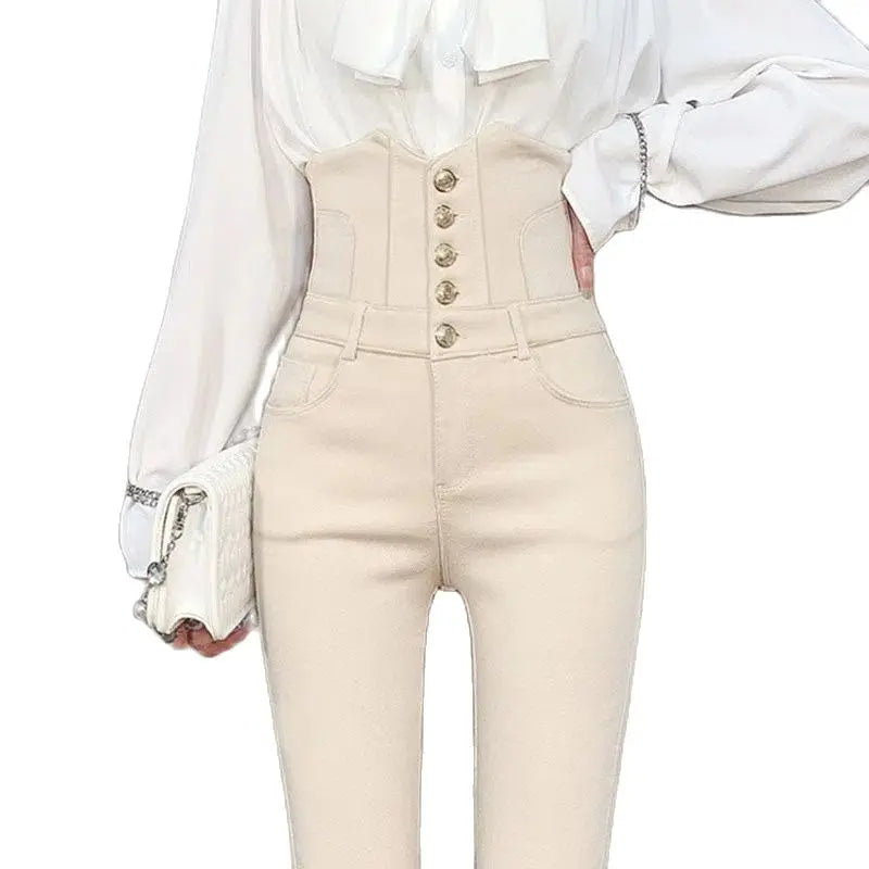 Pantalon Taille Haute Femme