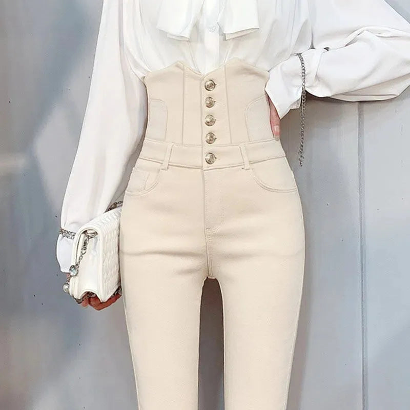Pantalon Taille Haute Femme