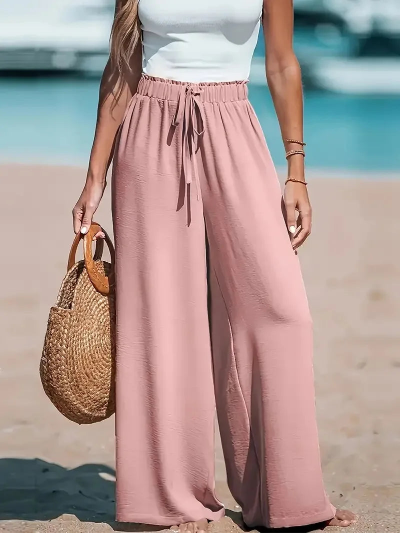 Pantalon Large Taille Haute