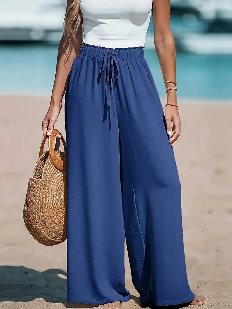 Pantalon Large Taille Haute