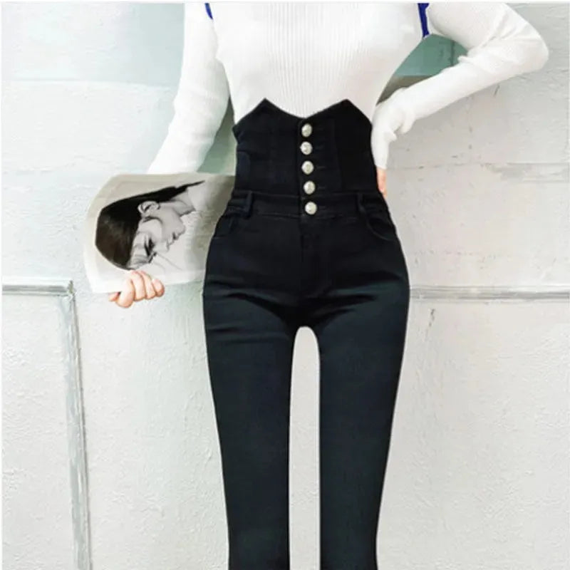 Pantalon Taille Haute Femme
