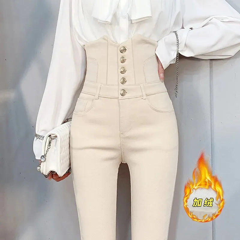 Pantalon Taille Haute Femme